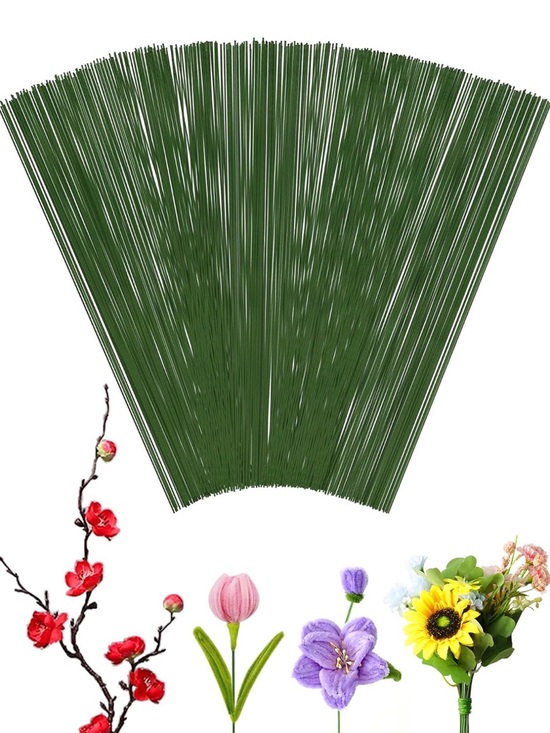 Other - NWT- 100 Piece Green Floral Wire Stems for Artificial Flower Making